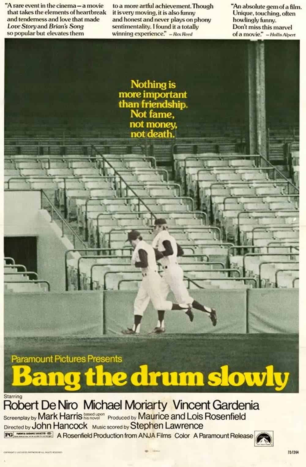 Best Baseball Movies That You Must Watch Bang the Drum Slowly (1973)