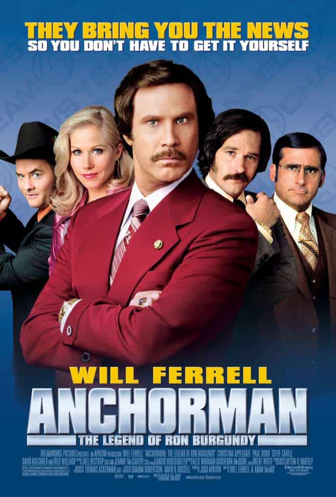 Best Will Ferrell Movies Anchorman The Legend of Ron Burgundy (2004)
