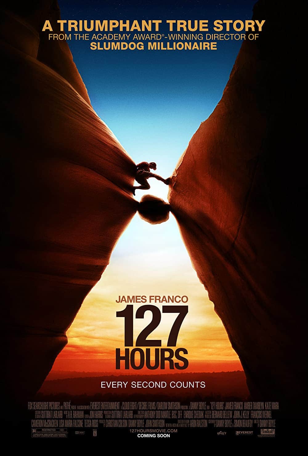 127 Hours (2010) Best Hiking Movies to Binge