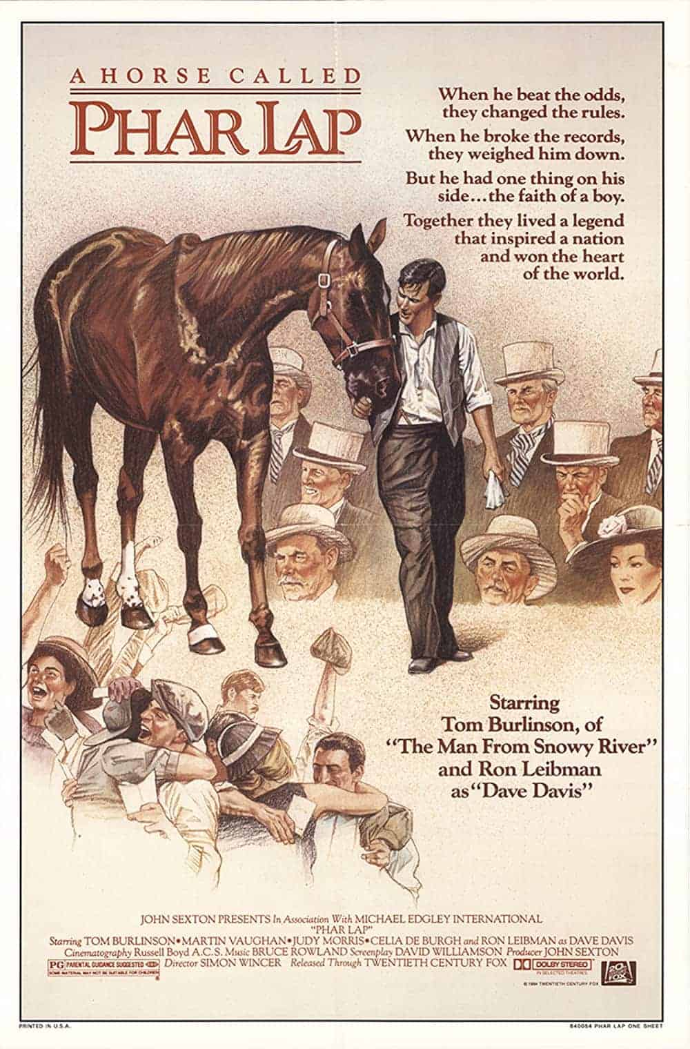 Phar Lap (1983) Best Horse Racing Movies to Feel The Life