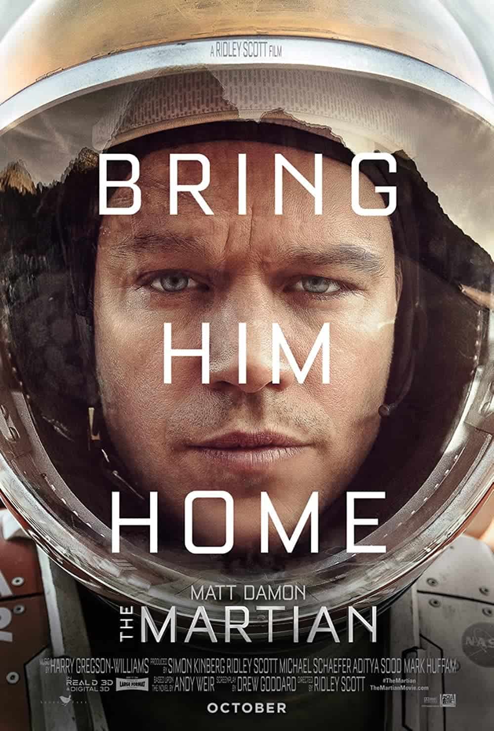 The Martian (2015) Best Matt Damon Movies (Ranked)